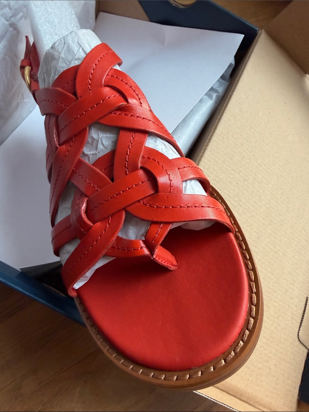 Cole Haan Cole Haan KAMI INTERWOVEN SANDALS summer fig red Fisherman sandals - Picture 6 of 11